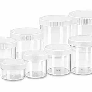 Round Clear PET Jars with Lids